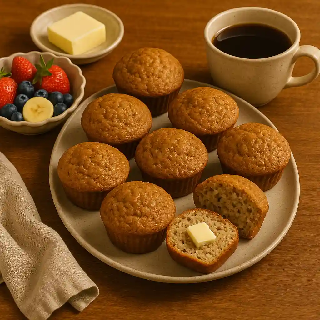 gluten free banana nut muffins served at breakfast