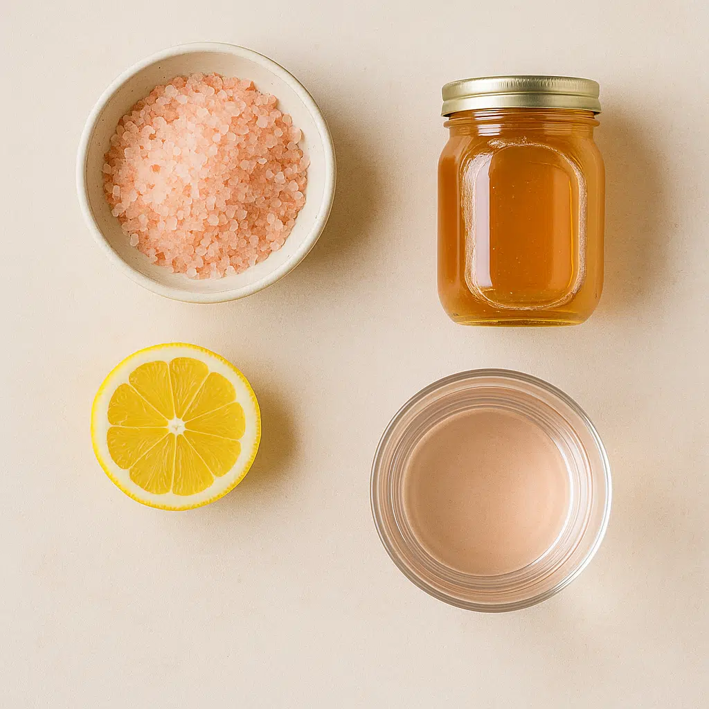 pink-salt-trick-ingredients pink salt trick ingredients flat lay